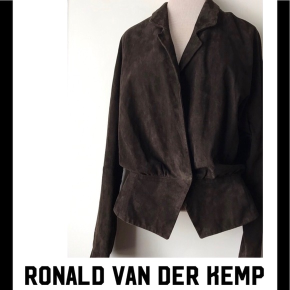 Ronald van der Kemp Jackets & Blazers - RONALD VAN DER KEMP RVDK BROWN SUEDE JACKET SIZE 6